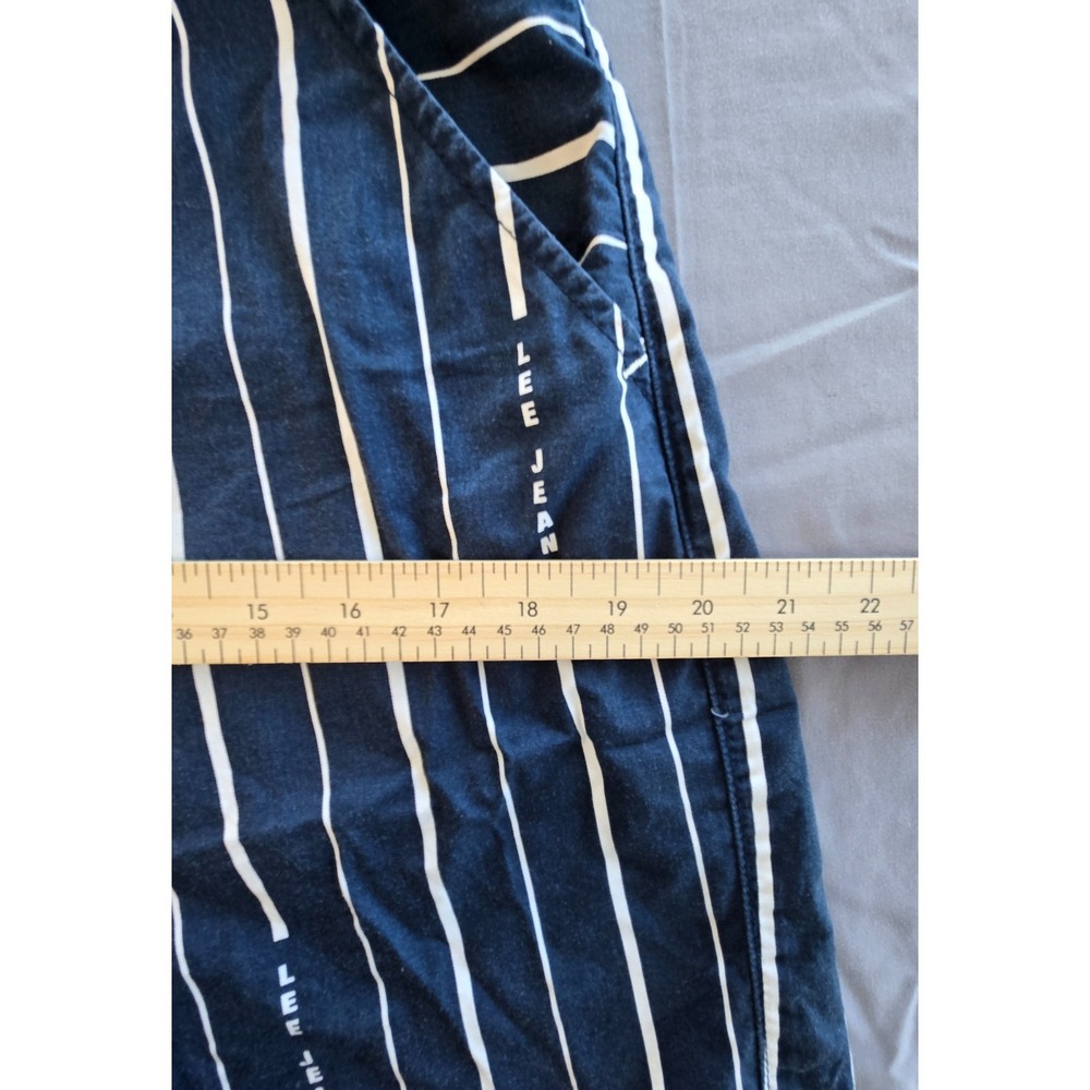 Lee Bermuda Shorts Striped Nave Blue W31 90s Retro Old Money Minimalist - Picture 14 of 16